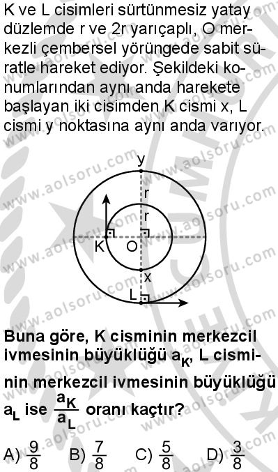 Seçmeli Fizik 3 Dersi 2025-2026 yılı 2. Dönem sınavı 2. Soru