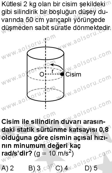 Seçmeli Fizik 3 Dersi 2025-2026 yılı 2. Dönem sınavı 4. Soru