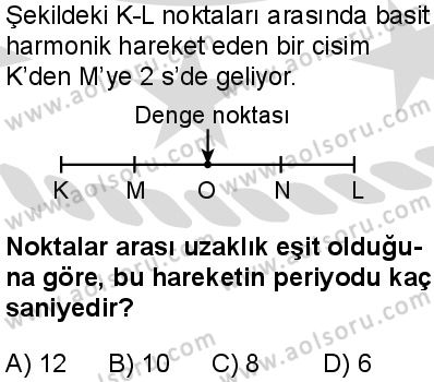 Seçmeli Fizik 3 Dersi 2025-2026 yılı 2. Dönem sınavı 6. Soru