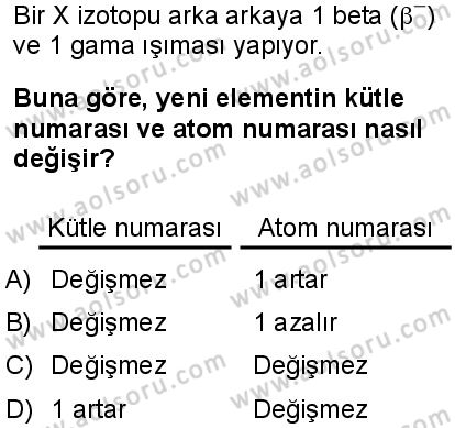 Seçmeli Fizik 4 Dersi 2025-2026 yılı 2. Dönem sınavı 4. Soru
