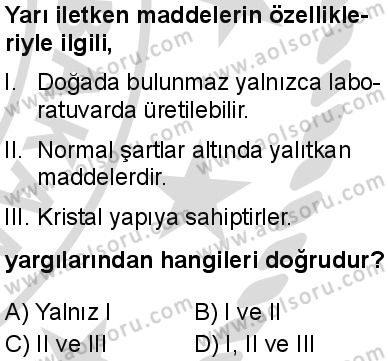 Seçmeli Fizik 4 Dersi 2025-2026 yılı 2. Dönem sınavı 9. Soru