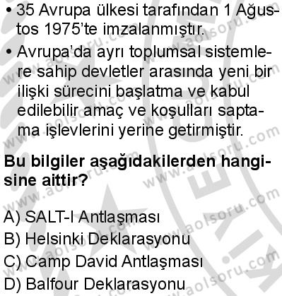 Seçmeli Çağdaş Türk ve Dünyası Tarihi 2 Dersi 2025-2026 yılı 2. Dönem sınavı 1. Soru