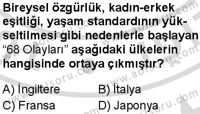 Seçmeli Çağdaş Türk ve Dünyası Tarihi 2 Dersi 2025-2026 yılı 2. Dönem sınavı 5. Soru
