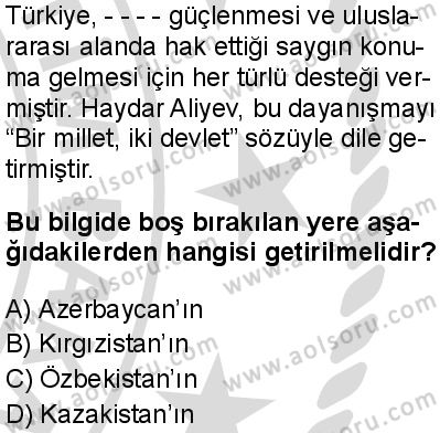 Seçmeli Çağdaş Türk ve Dünyası Tarihi 2 Dersi 2025-2026 yılı 2. Dönem sınavı 9. Soru