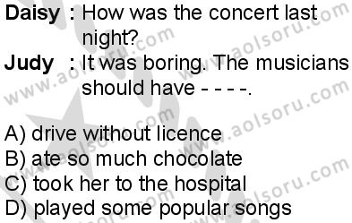 İngilizce 6 Dersi 2025-2026 yılı 2. Dönem sınavı 2. Soru