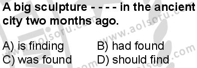 İngilizce 6 Dersi 2025-2026 yılı 2. Dönem sınavı 3. Soru