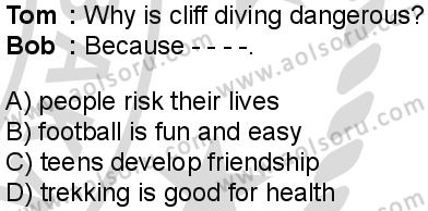 İngilizce 6 Dersi 2025-2026 yılı 2. Dönem sınavı 4. Soru