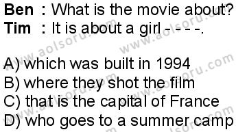 İngilizce 6 Dersi 2025-2026 yılı 2. Dönem sınavı 6. Soru