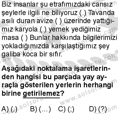 Türk Dili ve Edebiyatı 2 Dersi 2025-2026 yılı 2. Dönem sınavı 6. Soru