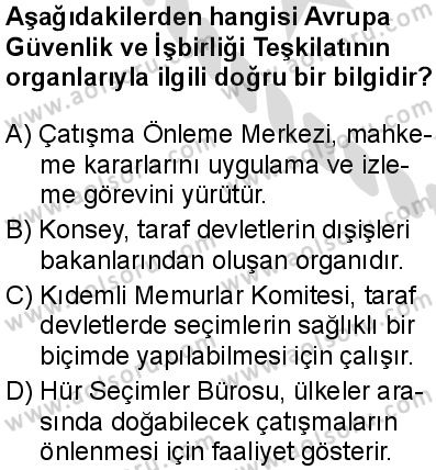 Seçmeli Demokrasi ve İnsan Hakları 2 Dersi 2025-2026 yılı 2. Dönem sınavı 4. Soru