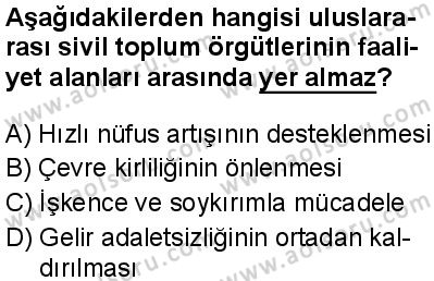 Seçmeli Demokrasi ve İnsan Hakları 2 Dersi 2025-2026 yılı 2. Dönem sınavı 5. Soru