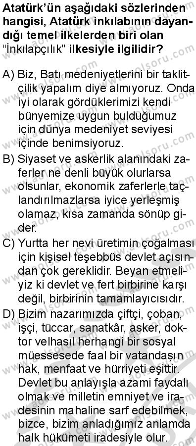 Seçmeli Demokrasi ve İnsan Hakları 2 Dersi 2025-2026 yılı 2. Dönem sınavı 10. Soru