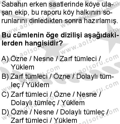 Seçmeli Türk Dili ve Edebiyatı 1 Dersi 2025-2026 yılı 2. Dönem sınavı 10. Soru