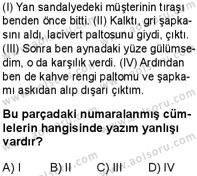 Seçmeli Türk Dili ve Edebiyatı 2 Dersi 2025-2026 yılı 2. Dönem sınavı 5. Soru