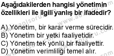 Seçmeli İşletme 2 Dersi 2016-2017 yılı 1. Dönem sınavı 13. Soru Seçmeli İşletme 2 Dersi 2016-2017 yılı 1. Dönem sınavı 13. Soru